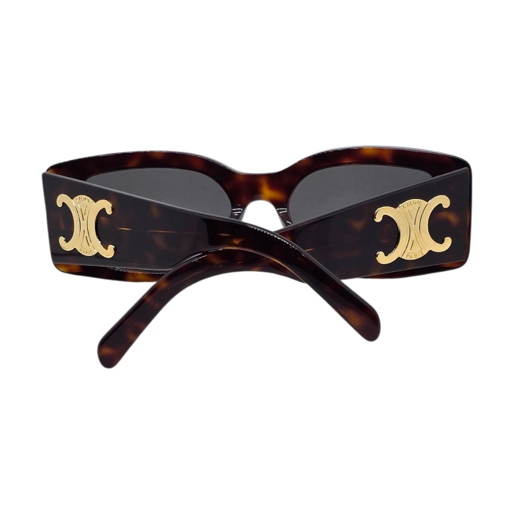 Celine Brown And Black Rectangular Sunglasses - image 7